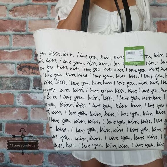 Kate spade LARGE Penelope heart it kiss tote bag - Picture 2 of 7